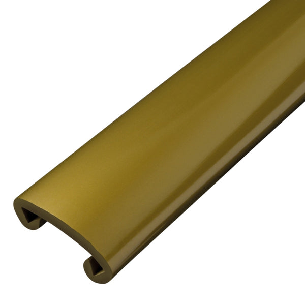 40mm x 8mm Plastic Handrail Capping Gold 25m Coil