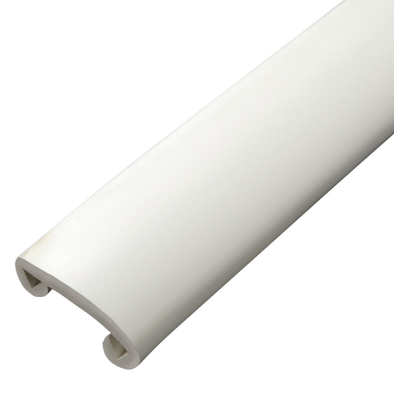 40mm x 8mm Plastic Handrail Capping White 25m Coil