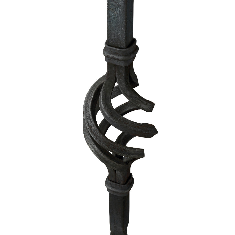 PK29A 16mm Square Bar Picket Single Basket With Twist 1000mm