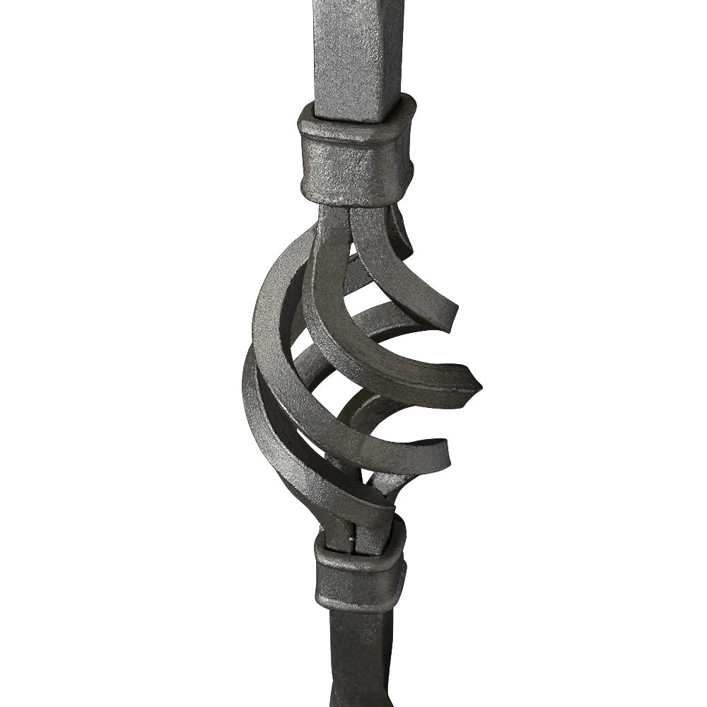 PK42 20mm Square Bar Picket Single Basket With Twist 1000mm