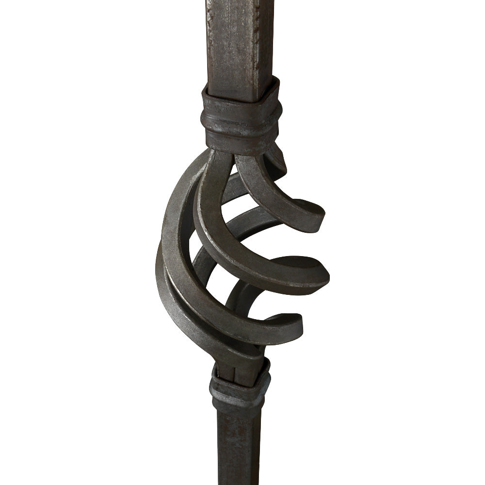 PK43 20mm Square Plain Bar Picket Single Basket 1000mm