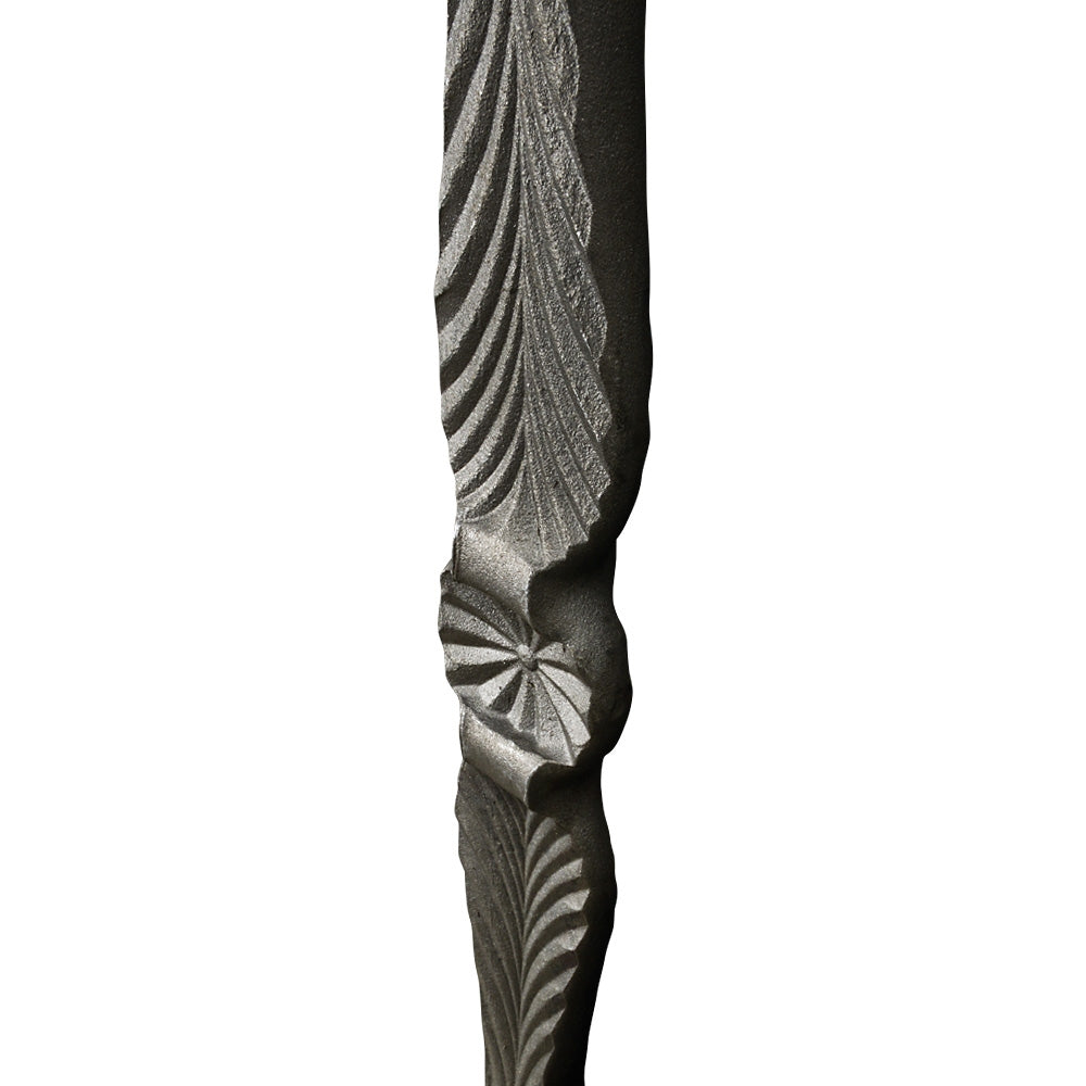 PK7 25mm Hammered Bar Fishtail Forged Newel Post 1200mm