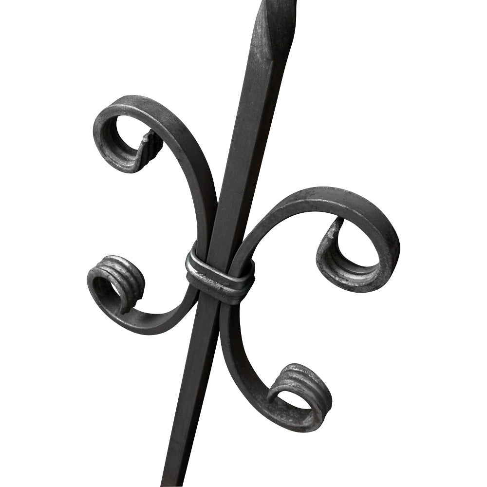 PL32 Double Scroll Panel 165 x 1000mm 12mm Square Twisted Bar