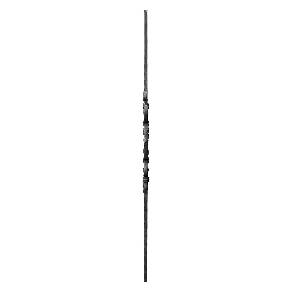 PL38 Scroll Panel 230 x 1000mm 12mm Square Hammered Bar