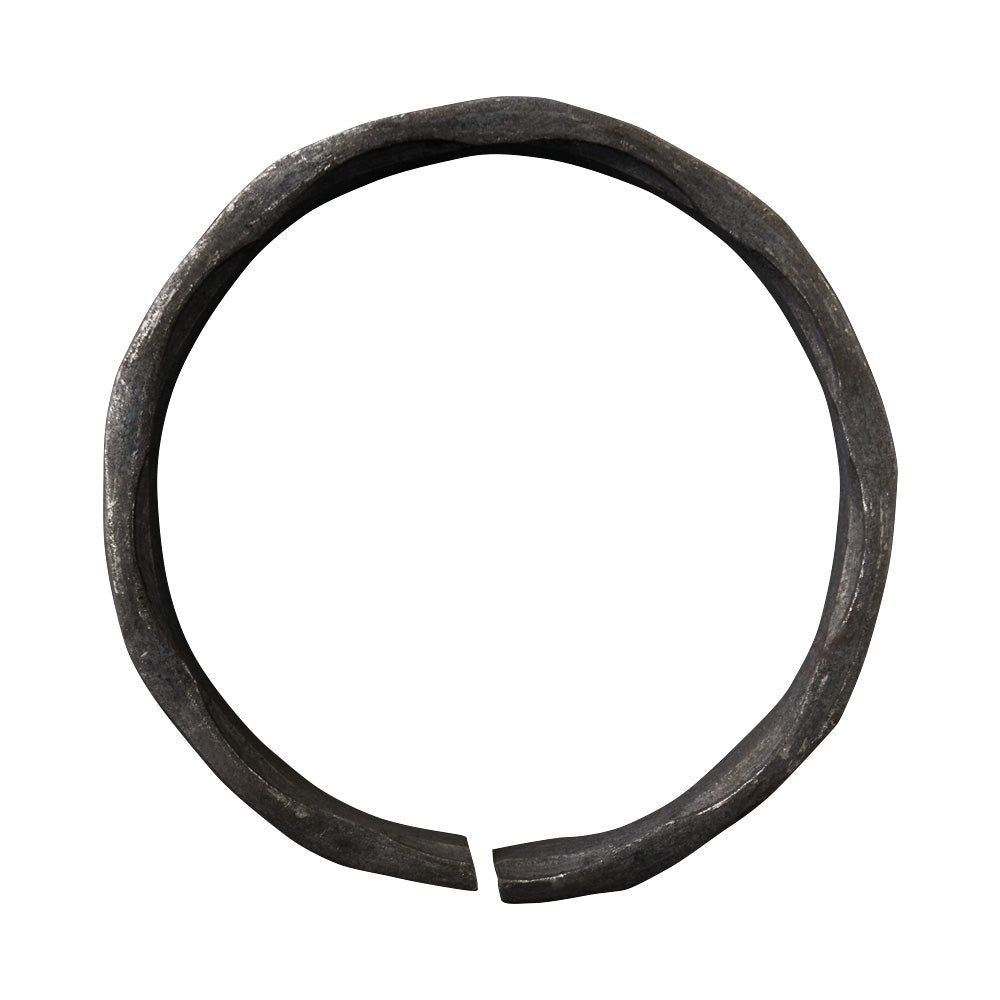 RN7H 100mm Diameter Ring 12 x 6mm Hammered Edge Bar
