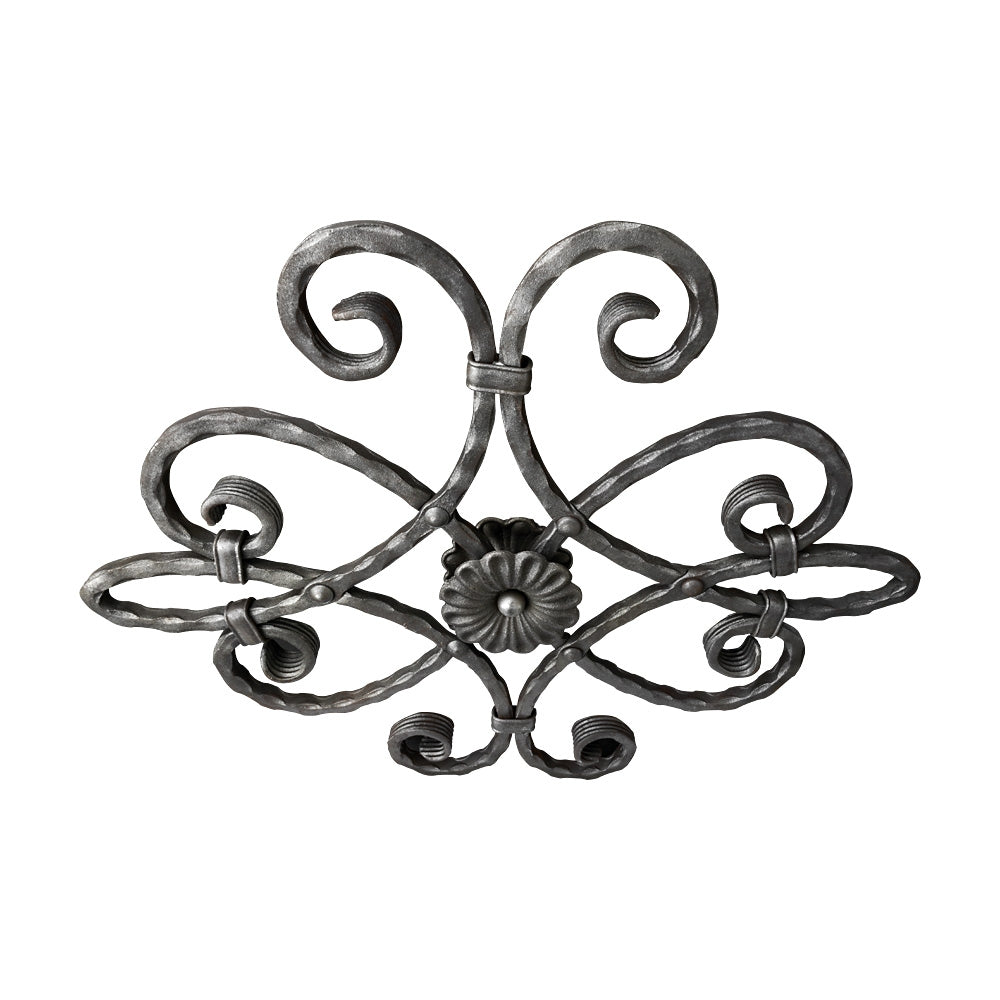 RZ1 Rosette 450 x 530mm 12mm Square Hammered Edge Bar