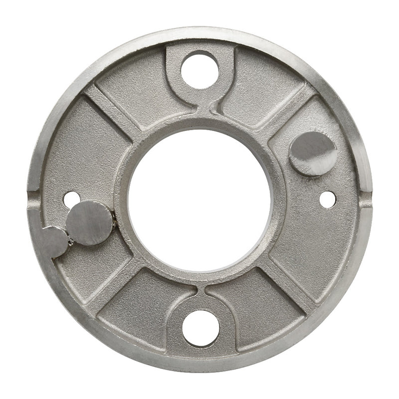 304 Post Base Plate 100mm Diameter To Suit 42.4mm Tube