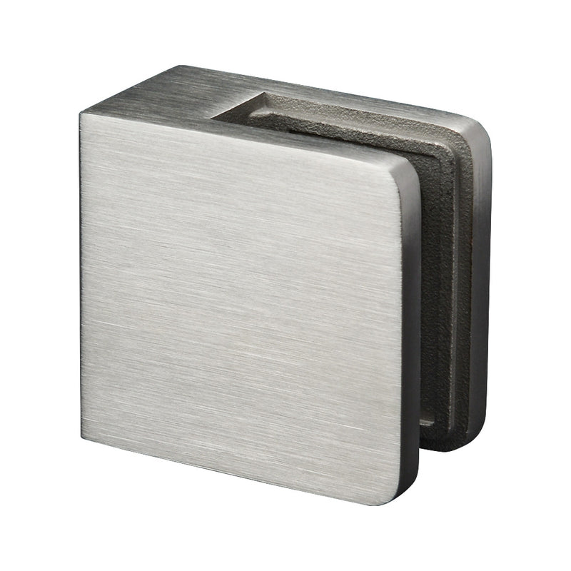 304 Stainless Steel Square Type Glass Clamp 45 x 45 x 27mm To Suit Flat Post