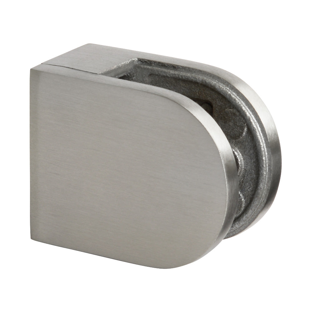 304 Stainless Steel Mini D Glass Clamp To Suit Flat - 4mm & 6mm Glass