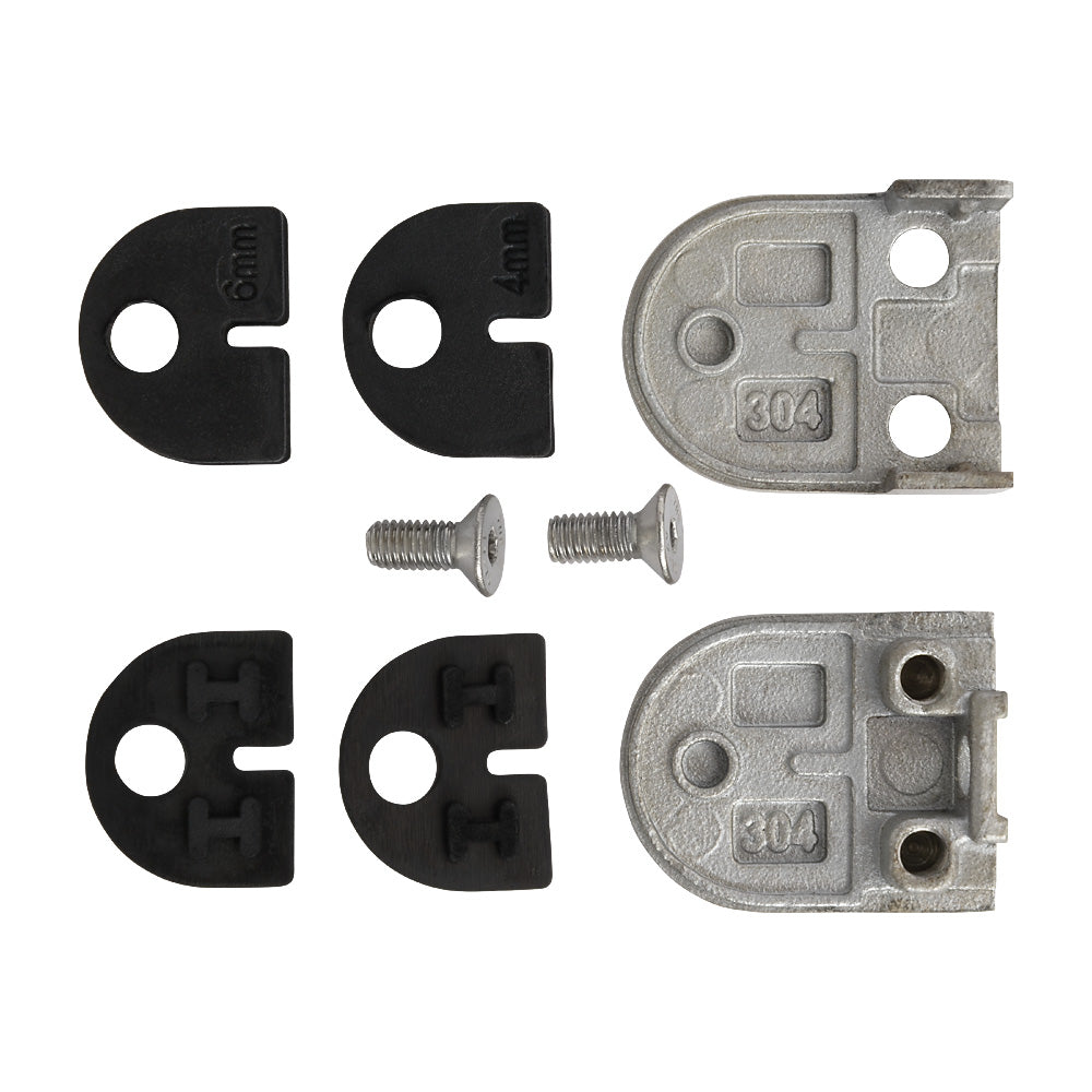 304 Stainless Steel Mini D Glass Clamp To Suit Flat - 4mm & 6mm Glass