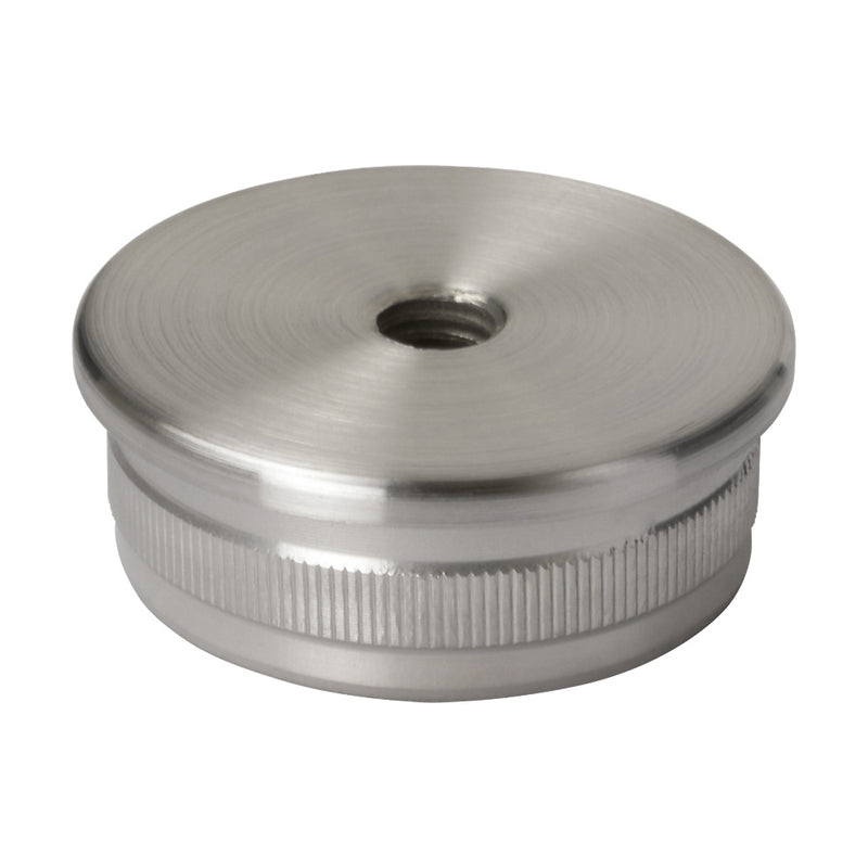 304 Flat Tube Base With M8 Threaded Hole To Suit 48.3mm X 2.6mm Tube