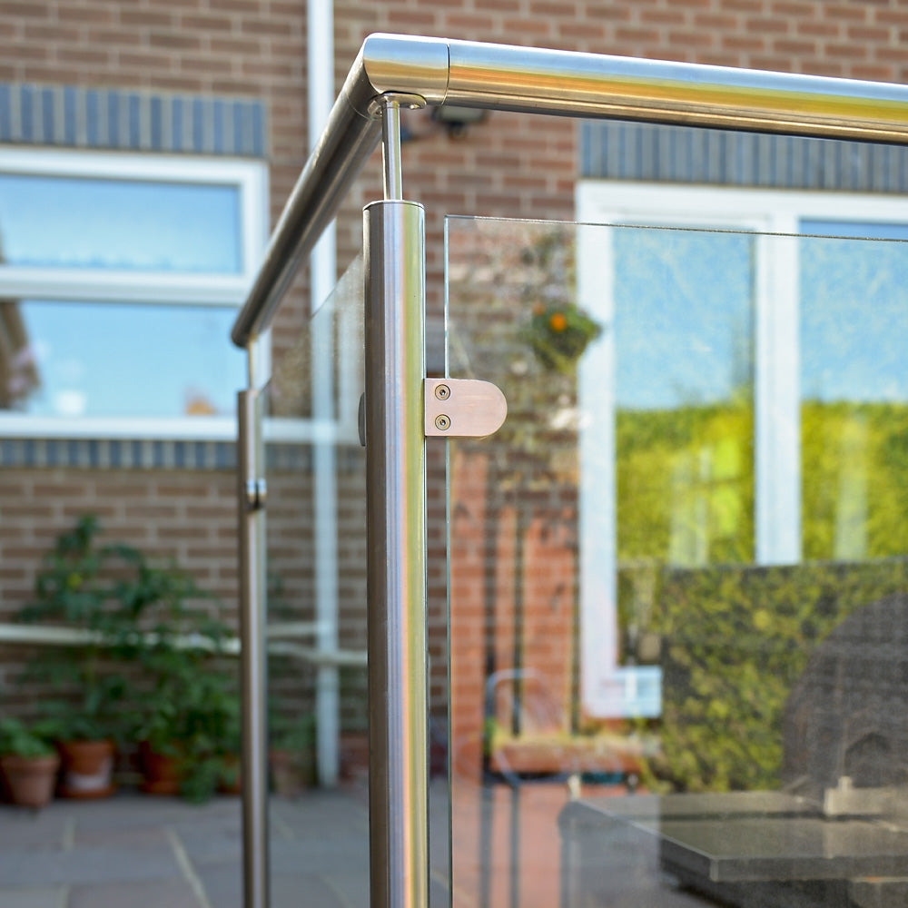 316 Stainless Steel Ready Made Glass Balustrade Kit Corner Post 48.3mm x 2.0mm