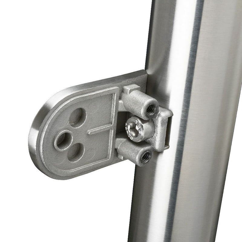 304 Stainless Steel Glass Balustrade End Post 42.4mm x 2.0mm With Post Cap