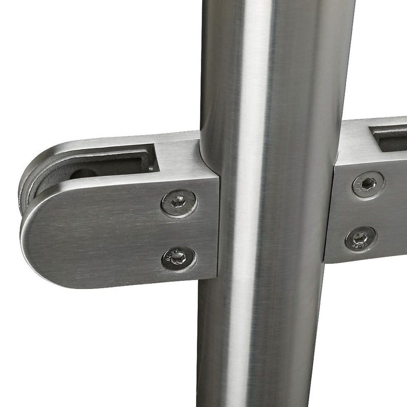 304 Stainless Steel Glass Balustrade Mid Post 42.4mm x 2.0mm With Post Cap