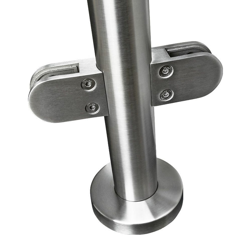 304 Stainless Steel Glass Balustrade Mid Post 42.4mm x 2.0mm With Post Cap