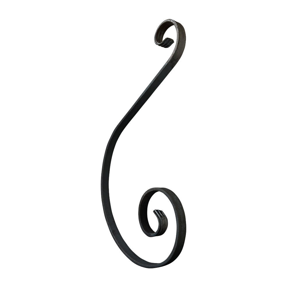 SC28 S Scroll 270 x 470mm 20x6mm Plain Flat Bar