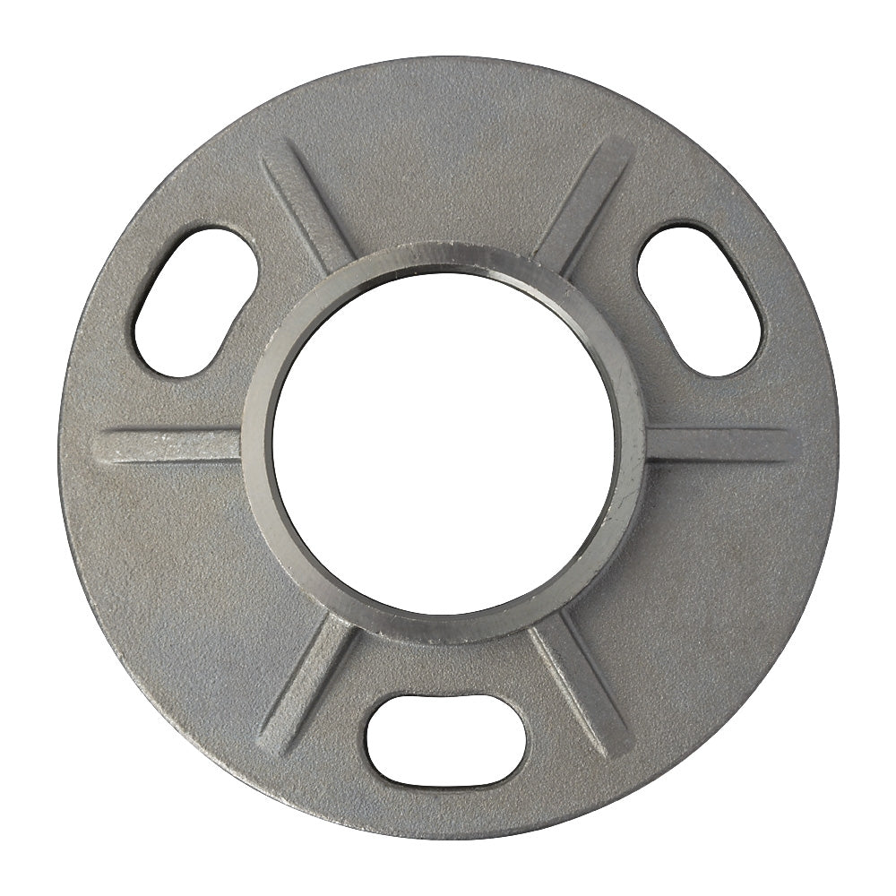 316 Post Base Plate 100mm Diameter To Suit 42.4mm Tube With Slotted Holes