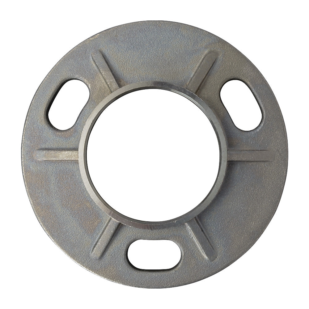 316 Post Base Plate 100mm Diameter To Suit 48.3mm Tube With Slotted Holes