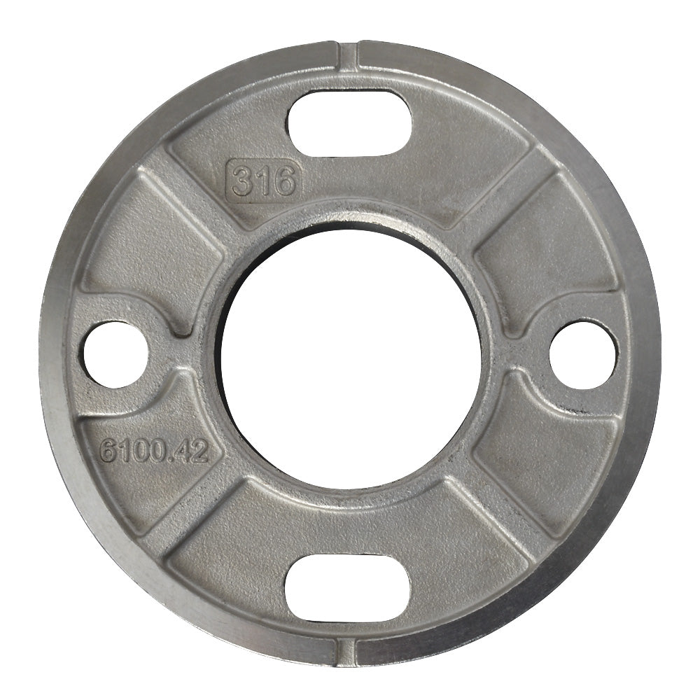 316 Adjustable Post Base Plate 100mm Diameter To Suit 42.4mm Tube