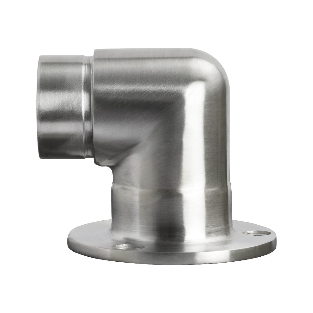 316 Round Wall Flange With 90 Degree Radiused Elbow To Suit 42.4mm x 2mm Tube