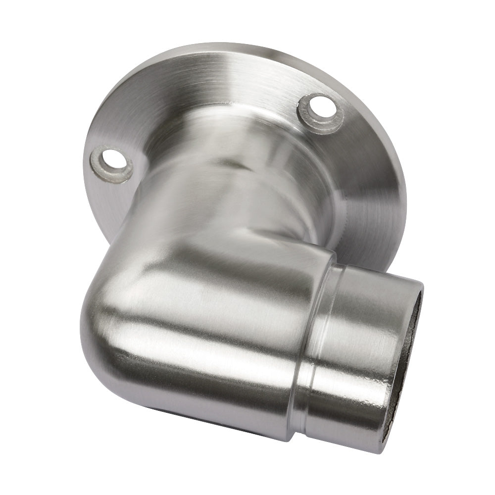 316 Round Wall Flange With 90 Degree Radiused Elbow To Suit 42.4mm x 2mm Tube