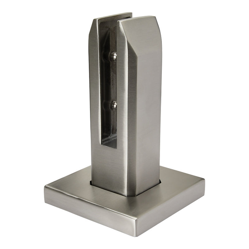 316 Stainless Steel Glass Spigot Square Base To Suit 8-15mm Glass