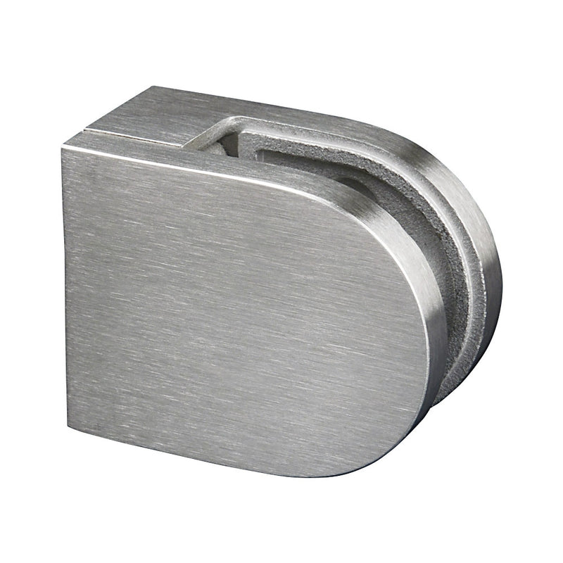 316 Stainless Steel D Type Glass Clamp 50 x 40 x 26mm To Suit Flat Post