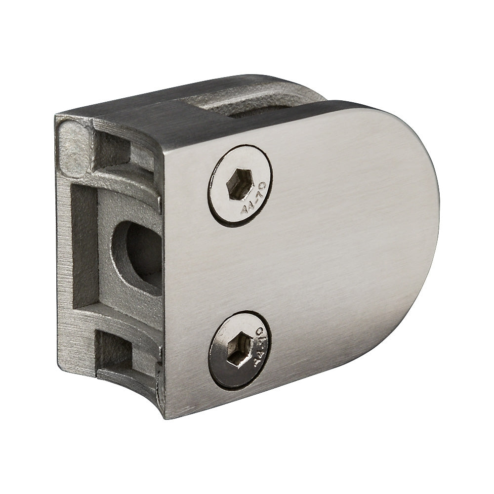 316 Stainless Steel D Type Glass Clamp 50 x 40 x 26mm To Suit 42.4mm Post