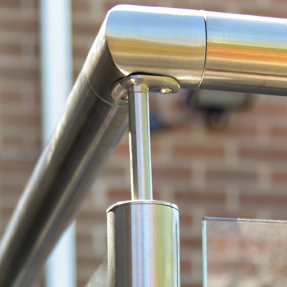 Thin Tube To Tube Handrail 90 Degree Support To Suit 42.4 x 2.0mm Post