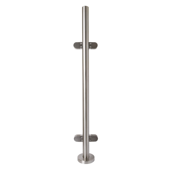 316 Stainless Steel Glass Balustrade Mid Post 48.3mm x 2.0mm With Post Cap