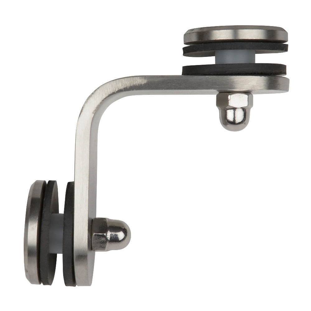 316 Stainless Steel External Corner Weld On Glass clamp 80 x 40 x 6mm