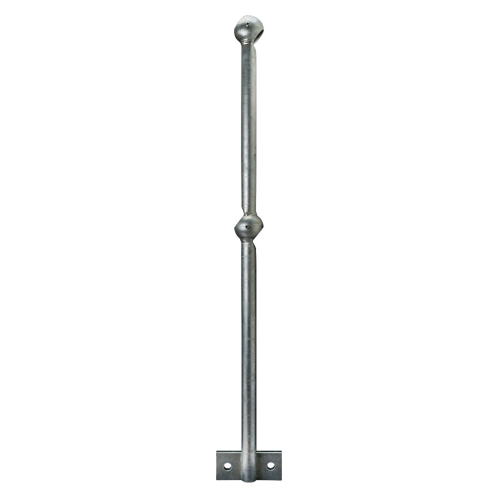 38° Rake Side Palm Left Hand Galvanised To Suit 34mm Tube 450mm Centres