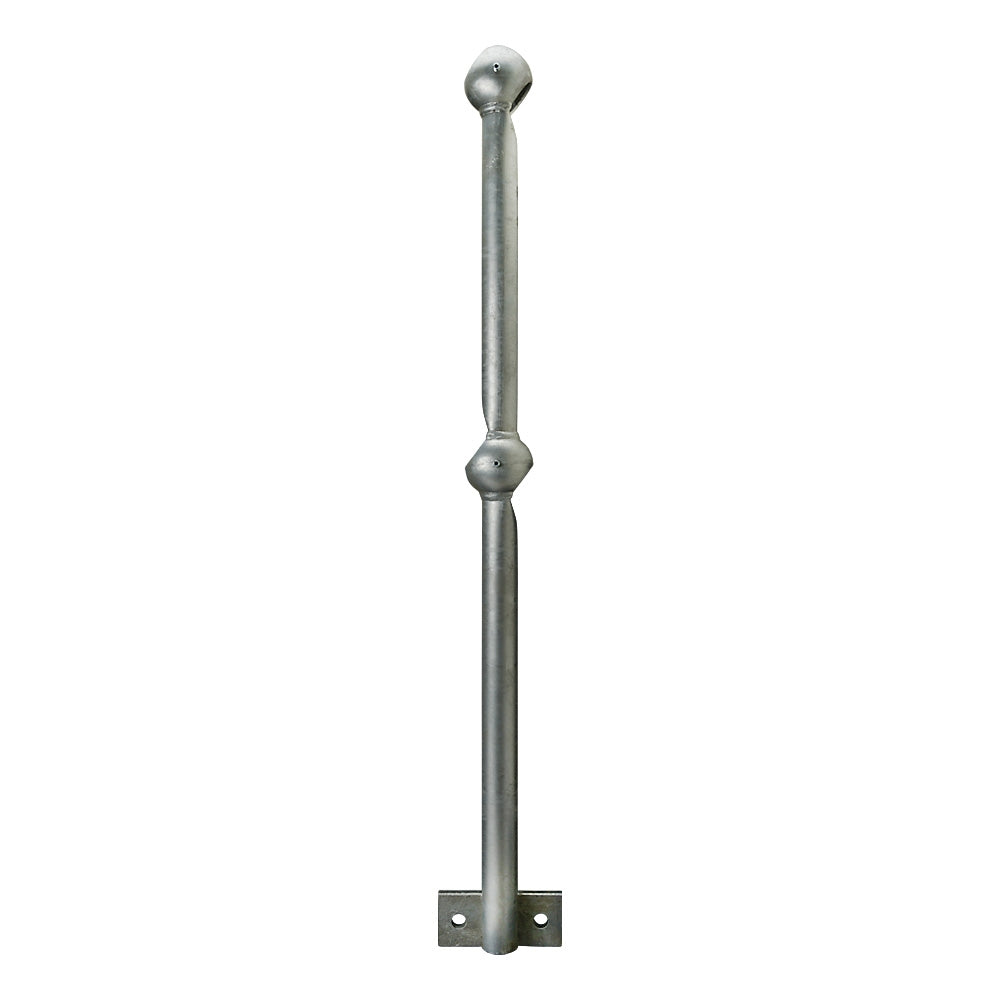 38° Rake Side Palm Left Hand Galvanised To Suit 42mm Tube 450mm Centres