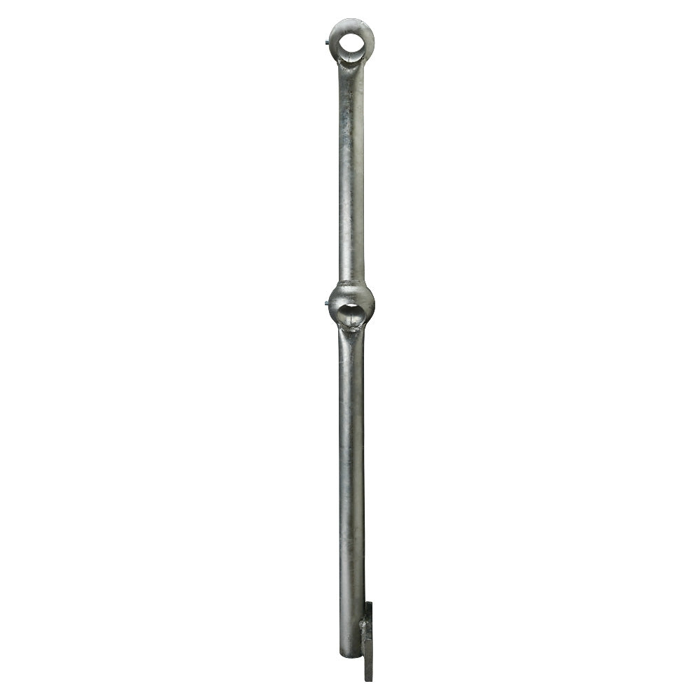 38° Rake Side Palm Left Hand Galvanised To Suit 42mm Tube 450mm Centres