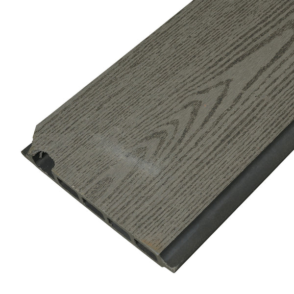 Damaged Clearance Composite Gate Boards 1850x161x19mm - Ash Grey Tongue