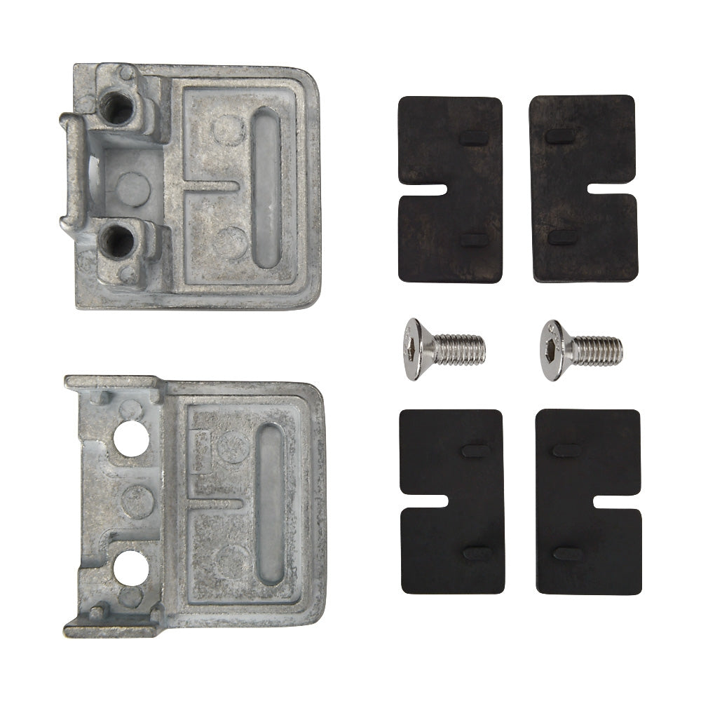 Zinc Raw Finish Square Type Glass Clamp 45 x 45 x 27mm To Suit Flat Post