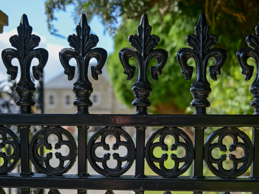 Decorative Fleur De Lys Railheads at DC Iron