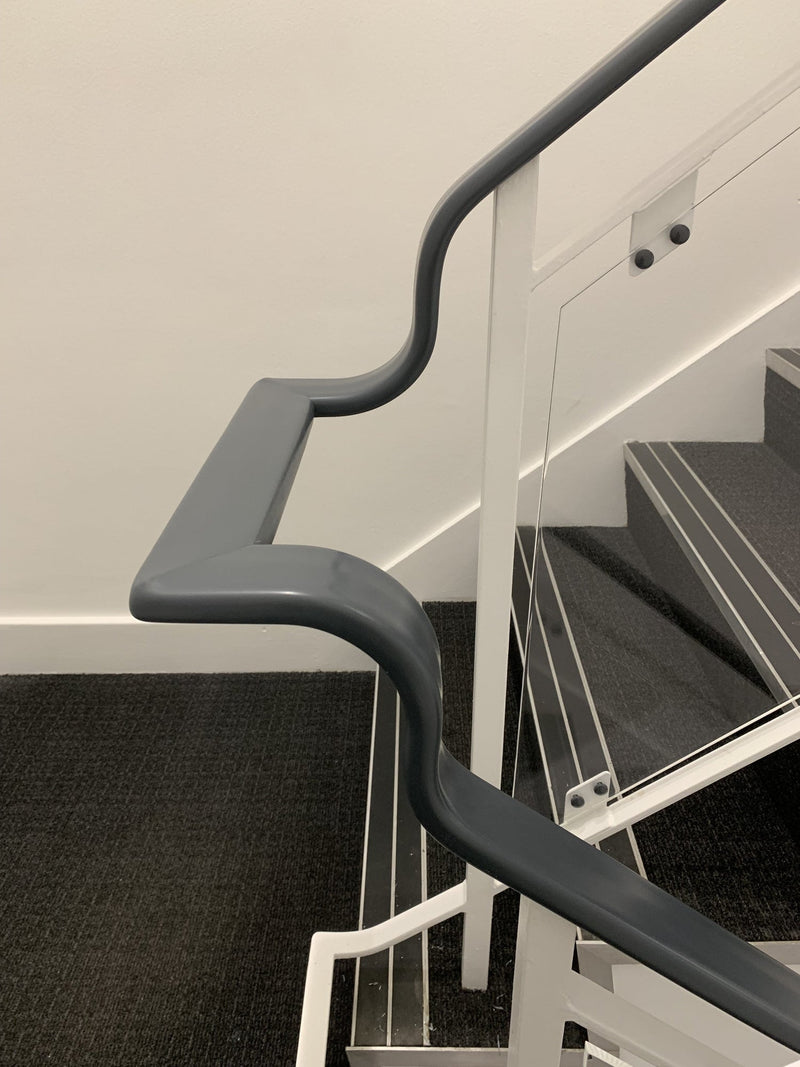 Anthracite Plastic Handrail for an Office Staircase in Salford