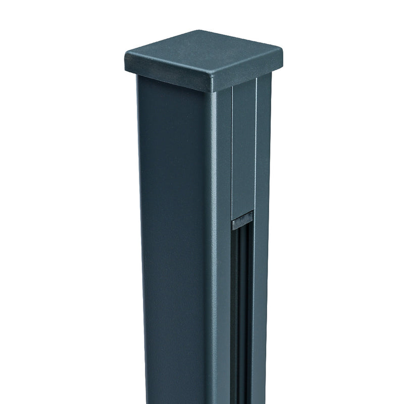 Easy Slide Base Fix Aluminium Balustrade End Post For 11.5mm Glass