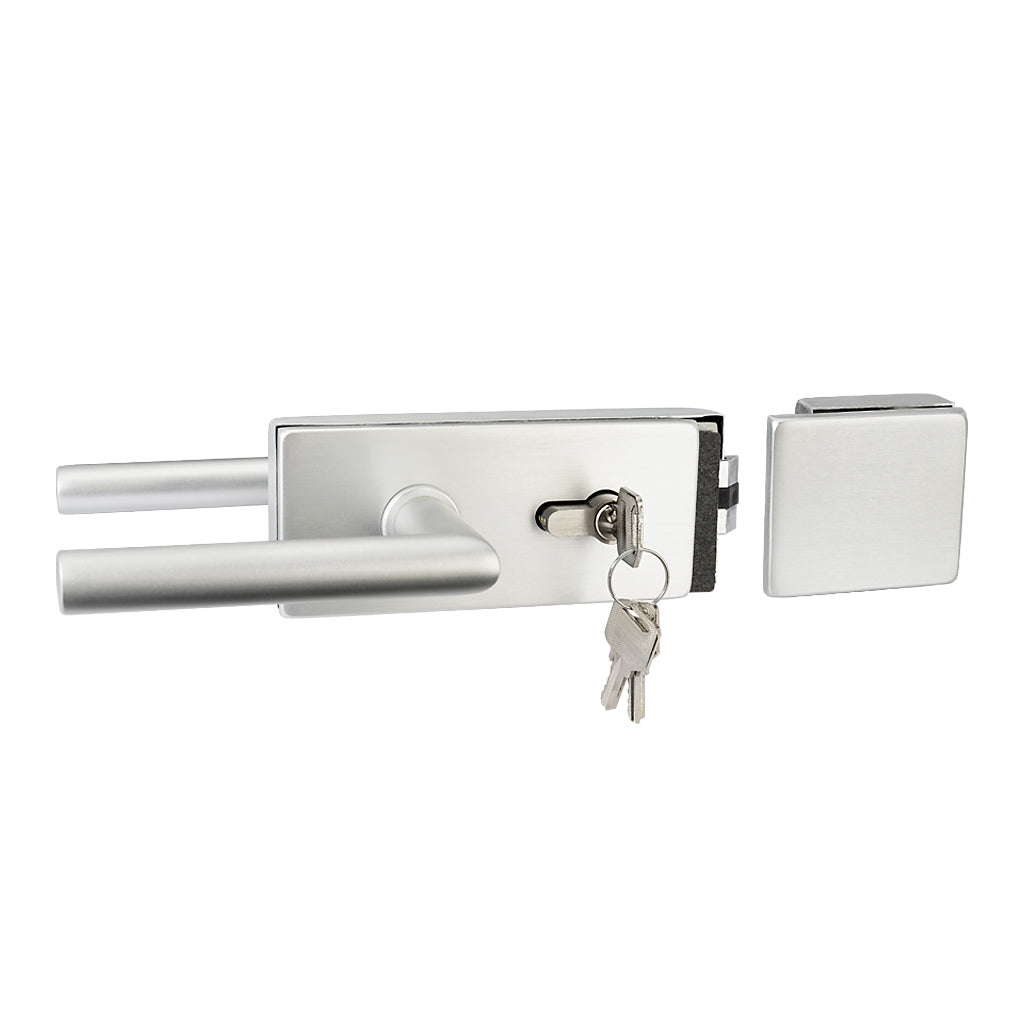Aluminium Glass To Glass Gate Lock With 3 Keys To Suit 10-12mm Glass