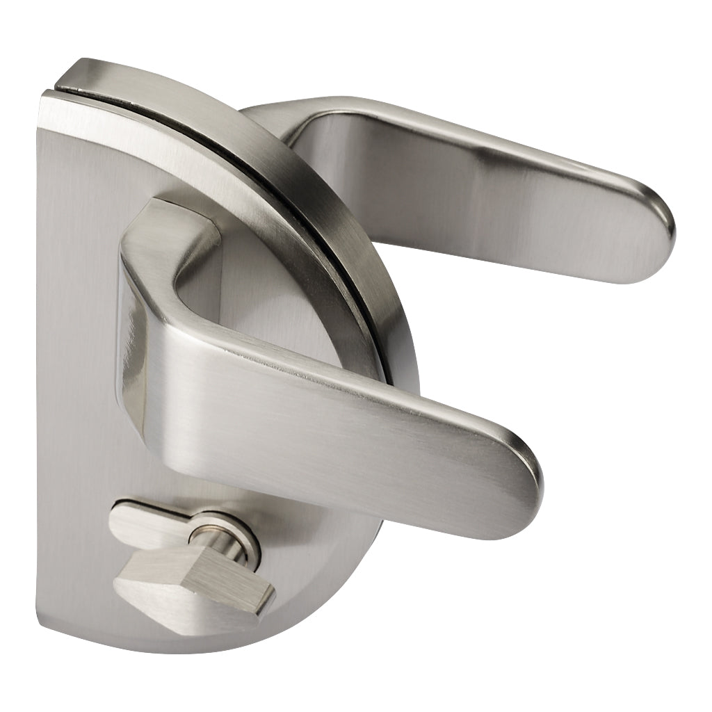 Zinc Glass To Wall Dead Lock With 3 Keys To Suit 10 - 12mm Glass