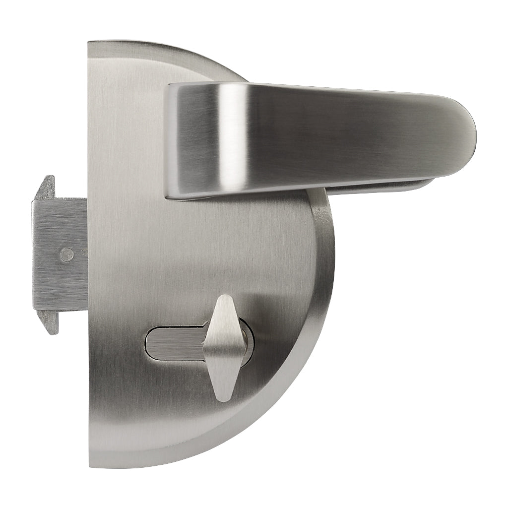 Zinc Glass To Glass Dead Lock With Matching Keep 3 Keys To Suit 10-12mm Glass