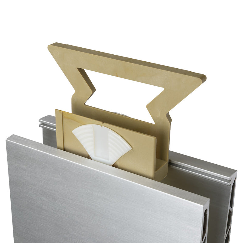Adjustable Aluminium Channel Base Fix To Suit Glass 12mm To 21.52mm 5000mm Long
