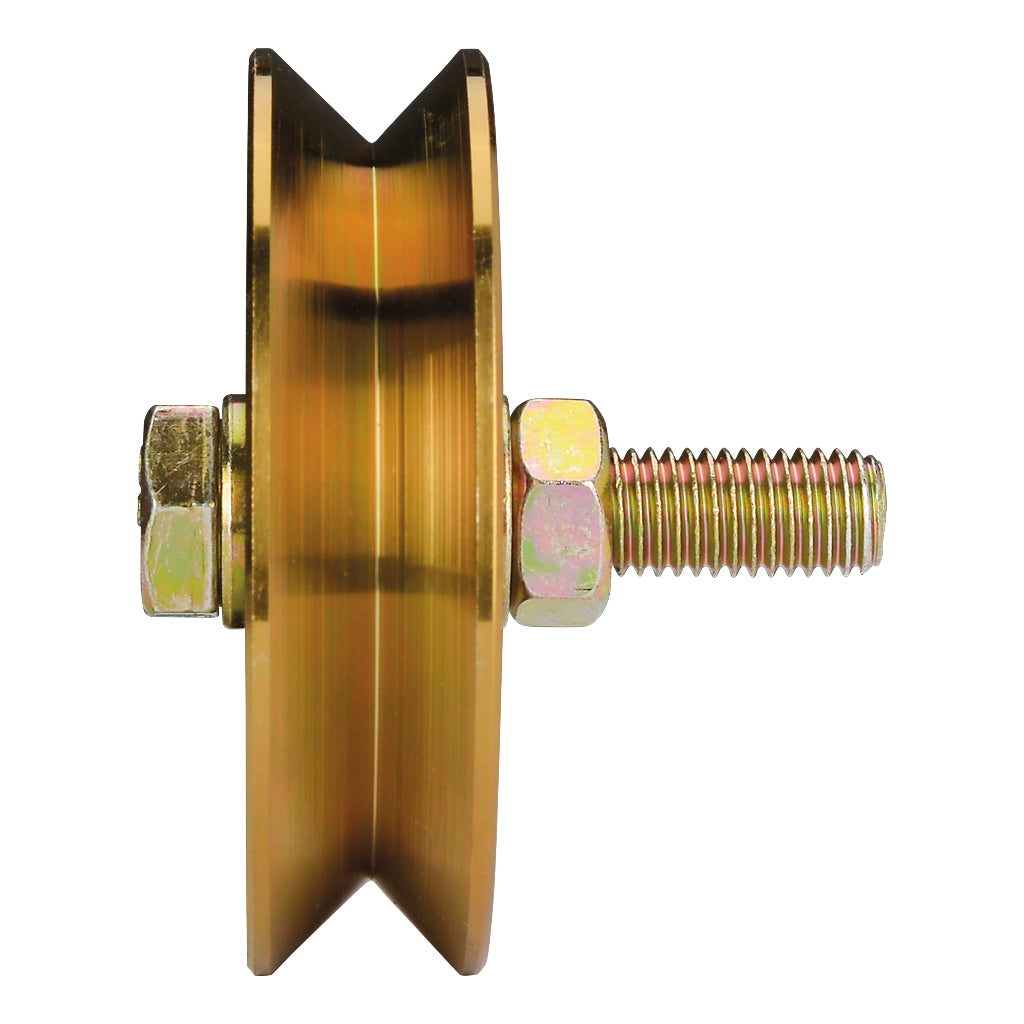 100mm Diameter Double Bearing Slider Wheel To Suit V Section Ground Track