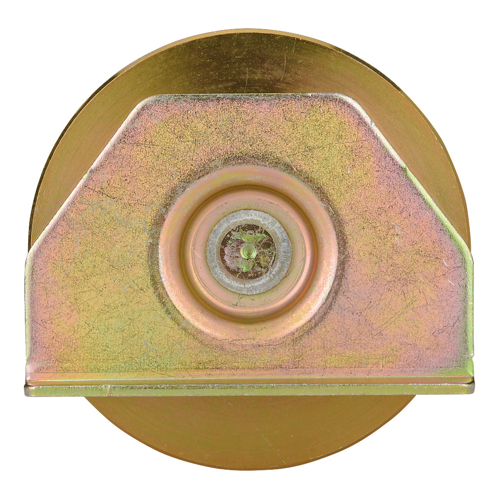 100mm Diameter Double Bearing Gate Wheel With Plates To Suit 20mm Diameter Track