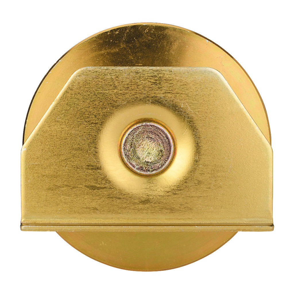 120mm Diameter Double Bearing Gate Wheel With Plates To Suit 20mm Diameter Track