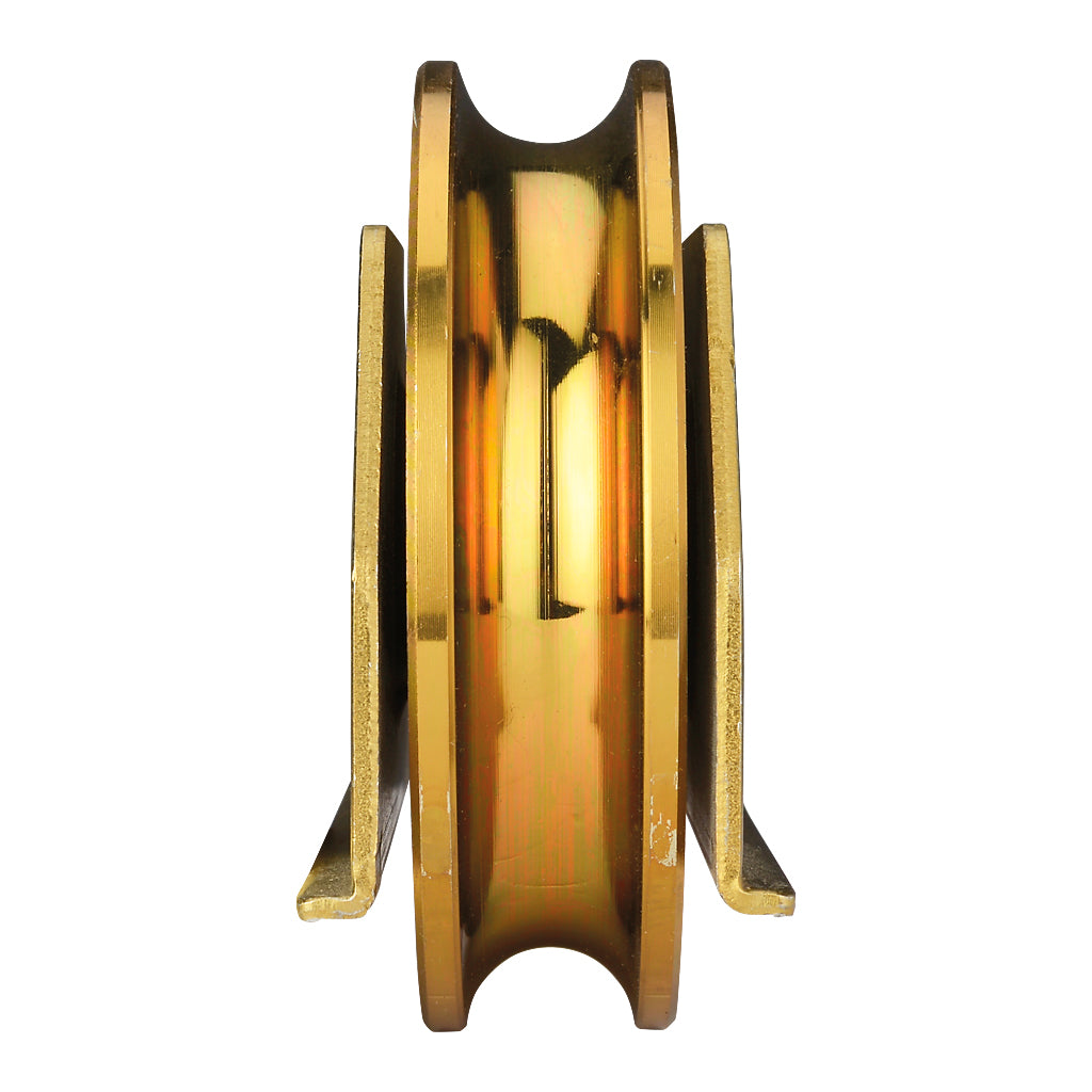 120mm Diameter Double Bearing Gate Wheel With Plates To Suit 20mm Diameter Track