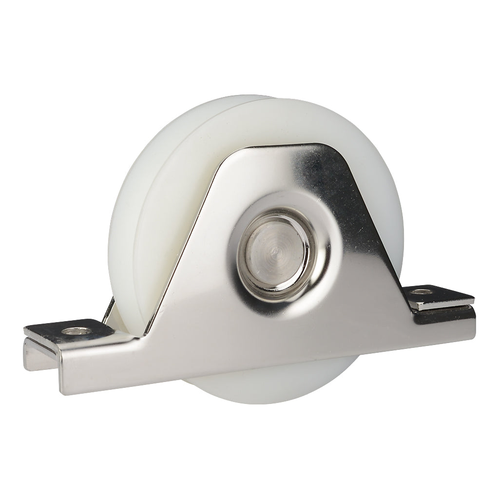 100mm Nylon Internal Box Section Slider Wheel To Suit V Section Ground Track