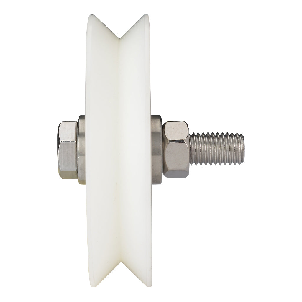 100mm Diameter Nylon Slider Wheel To Suit V Section Ground Track