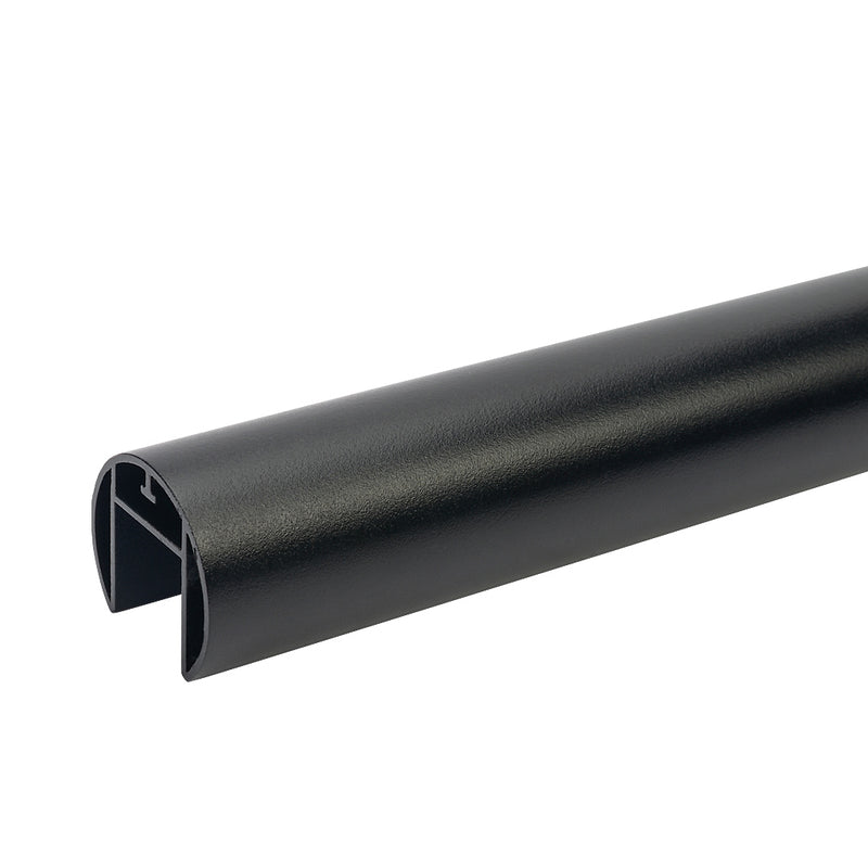 Aluminium Slotted Tube 3000mm 42.4mm Outside Diameter Black